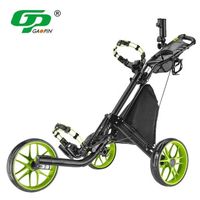 Hot Sale Golf Trolley 3 Wheels Aluminum Folding Height Adjustable Golf Trolley With Umbrella Holder Waterproof Bag