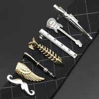 Novelty Gold Stainless Steel Gun Tie Clip Men Tie Clip Buckle Men Tie Accessories Fashion Gift Brand Jewelry