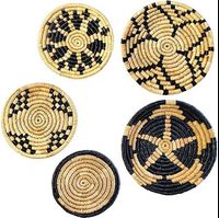 Best Selling Vietnamese Round Jute Rope Iron Basket Set Vietnamese Woven Baskets Wall