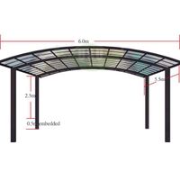 Outdoor Waterproof Carport Vaulted Roof Parking Shed Modern Design Garage