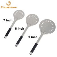 Hot Sale 7/8/9 Inch Perforated Pizza Turn Peeling Pizza Spatula Aluminum Paddle Short Pizza Tool Non-Slip Handle