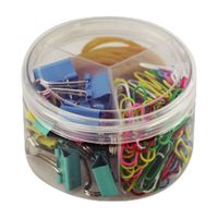 Colorful Mixed Paper Clips Rubber Bands With Long Tail Clips Kids Stationery Set