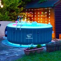 Garden Spa Outdoor Whirlpool Spa Bubbles and Indoor Round Inflatable Hot Tub Spa for 2-4 People