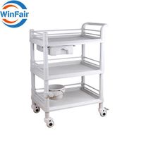 WinFair Medical Care Abs Hospital Medical Medicine Plastic Trolley Price With Drawer With Pull Out Bucket Hospital Trolley