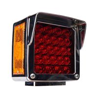 Trailer Truck SUV 12v Double Sided Truck Turn Light Red Amber Marker Tail Light Square Warning Light