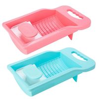 Household thickened washboard small washboard household laundry basin plastic laundry washboard