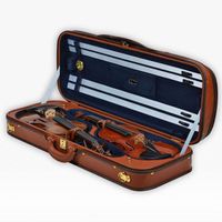 High Quality Luxury Leather Violin Concert Suitcase Violin Case Double Violin Professional Double Violin Case