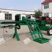 Factory Offered 50 Ton Diesel Engine Powered Timber Splitter With Hydraulic Lifting Arm