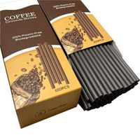 Free Ecological Biodegradable Compostable PLA Coffee Grounds Custom Drinking Straws Disposable Beverage Tip Straws