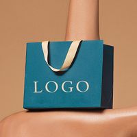 Customize Your Own Logo Size Ring Necklace Gift Jewelry Paper Bag Packaging Luxury Jewelry