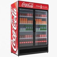 3 Years Warranty Global Distribution Upright Upright Beverage Freezer Display Beverage Coke Cooler Refrigerator Display Case Glass Door