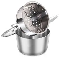 Three-layer stainless steel food grade casserole pot steamer steamer soup pot