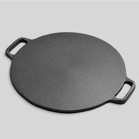 Hot Sale Asian Popular High Quality Cast Iron Non-Stick Pizza Pancake Pan Baking Pan