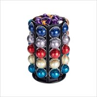 Capsule holder for Nespresso Vertuoline with additional central pod storage for 40 Nespresso Vertuo pods