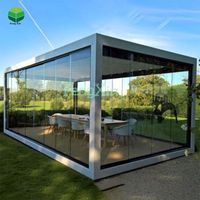 Four Seasons 4*3 3*4 Electric Motorized Aluminum Pergola Outdoor Aluminum Pergola with Side Roof