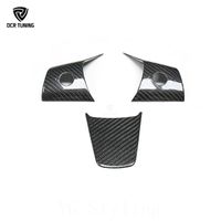 Suitable for Tesla Model 3 2017-2020 Protection Frame Sticker Decoration Accessories Carbon Fiber Steering Wheel Trim