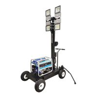 4.5m/ 5.5m push manual light tower with LED/metal halide lamp