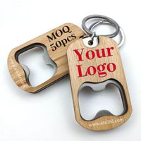 1 New Wooden Bottle Opener Keychain Custom Laser Engraved Beer Bottle Opener Keychain Keyring Printed Design Logo Bottle Opener