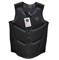 Custom Full Black Neoprene High Buoyancy Foam Mens Womens Kayak Paddle Surf Shock Life Vest Jacket