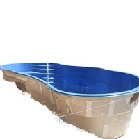 KX Wholesale Custom Size Private Outdoor Underground Kids Fiberglass Swimming Diving Ring Container Swimming Pool Shell Pool