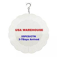 US Warehouse Mazoho 10 Inch Aluminum Double Sided Blank Dye Sublimation Wind Spinner