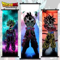 25*75CM creative and fashion colorful rainbow anime art color hanging on canvas dragon ball z wall poster