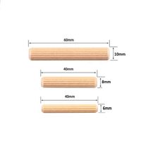 Wholesale Threaded Wooden Dowels and Dowels Diameter Size 6mm 8mm 10mm