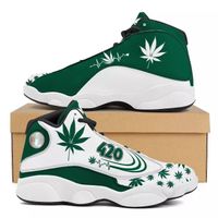 Men's Shoes 2022 Grass Leaf Green White Basketball Sneakers Lace Up Fashion Breathable Ladies Walking Customize Your Own Logo