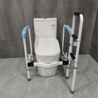 YJL Premium No-Drill Toilet Rail Bathroom Safety Frame with Extended Armrests