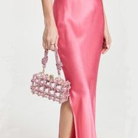 Stylish Crystal Embellished Rope Shoulder Bag Crystal Women's Luxury Clear Acrylic Clutch Party Bride Wedding Bag