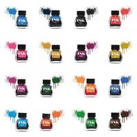 16 Colors 30ml Painting Writing Art Pen Non Carbon Ink Dip Calligraphy Pen Ink