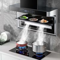 Home Appliance Kitchen Large 7-Shape Double Range Top Suction Hood