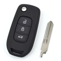 Topbest 3 Button Remote Car Key For 433mhz 4A Chip Without Key Blade R-enault Key