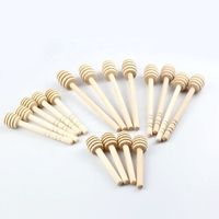 Customized logo wooden honey stirring stick wooden honey dipper stick suitable for wedding business party gift souvenir