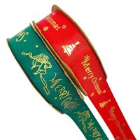 Eco-friendly satin ribbon 1.5 inch grosgrain ribbon printed 38mm with LOGO Christmas ribbon trees, decorations