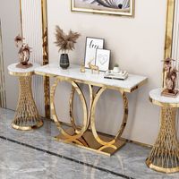 Living room furniture golden corridor console table luxury mirror console table modern home console table