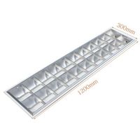 T8 recessed grille light 2x18w 2x36w 3x18w 3x36w 4x18w 4x36w alta eficie leaf blind accessories 2ft 4ft T8 fluorescent light fixture