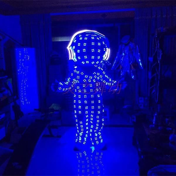 LED robot costume luminous dance performance costume led