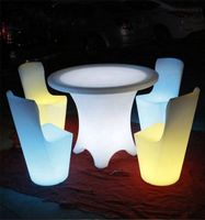 Garden light led outdoor chair set light bar rechargeable led furniture bar table leisure led bar table stool sofa furniture