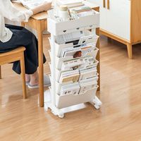 Portable desk bookshelf large capacity file storage rack office storage rack bookshelf