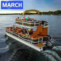 New Party Pontoon Boat Kinocean Taxi Water Passenger Party Aluminum 200hp - 250hp Electric for sale