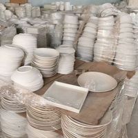 Factory wholesale stock white ceramic plates bowls cutlery plates restaurant ceramics tons for sale