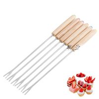 High quality 6-piece household kitchenware hot dog fruit stainless steel barbecue fork set