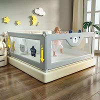 Crib bumper crib guardrails adjustable anti-collision children's bed railings universal soft door crib