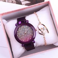 New fashionable silver pink watch ladies bracelet gift set