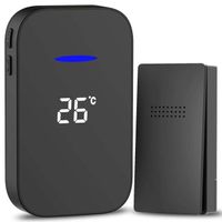 Wireless Smart Doorbell 38 Songs Home Smart 150m Range Plug Doorbell with Temperature Display