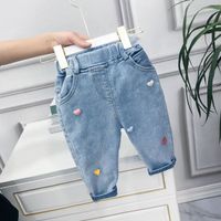 Fashionable Kids Jeans Toddler Girls Jeans Cute Pattern Kids Jeans Trousers