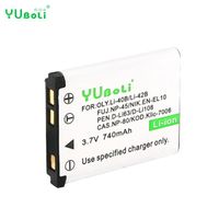 Yuboli Camera Battery D-630 720 725 IR-300 Fe-20 3.7V 740mAh Li-40B/40B/EL10/LI-63/D-Li1088/NP-80/KLIC-7006