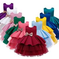 MQATZ Baby Children Party Wearing Wholesale Embroidered Red Ruffle 3 Year Old Baby Dress Little Girl Fancy Dress